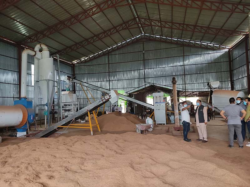 Rotexmaster customer feedback: 1.5 tons of wood pellet production line in Nepal